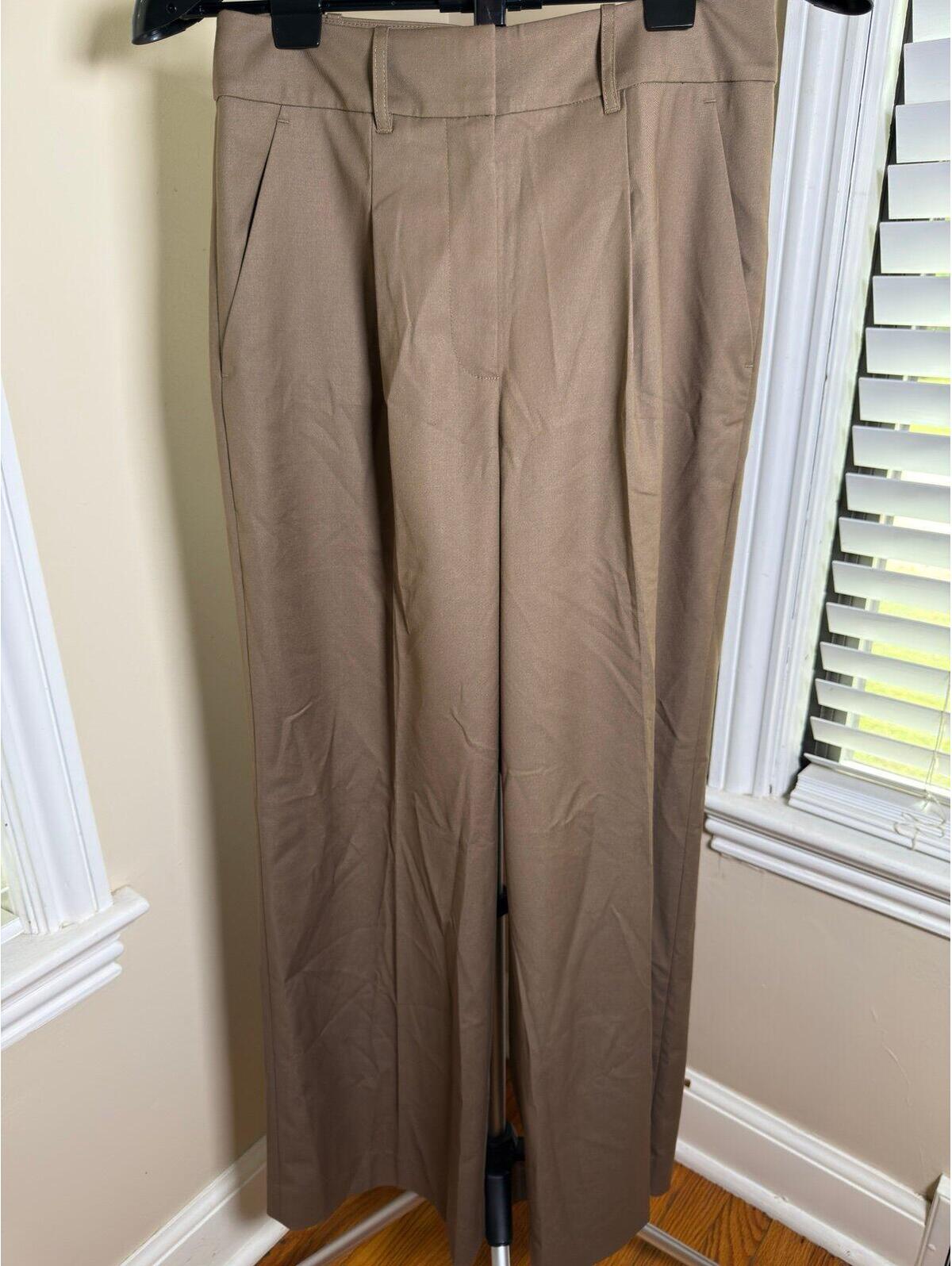 Joeâs Jeans The Kate Trouser Mid Rise Hazelnut Wide Leg Pants Size 4 Nwt $238